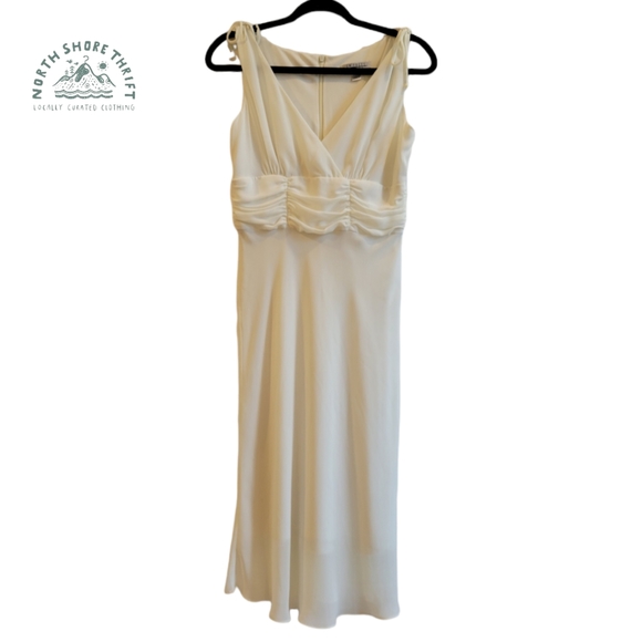 Vintage White Cocktail Dress Tie Strap - Picture 3 of 11